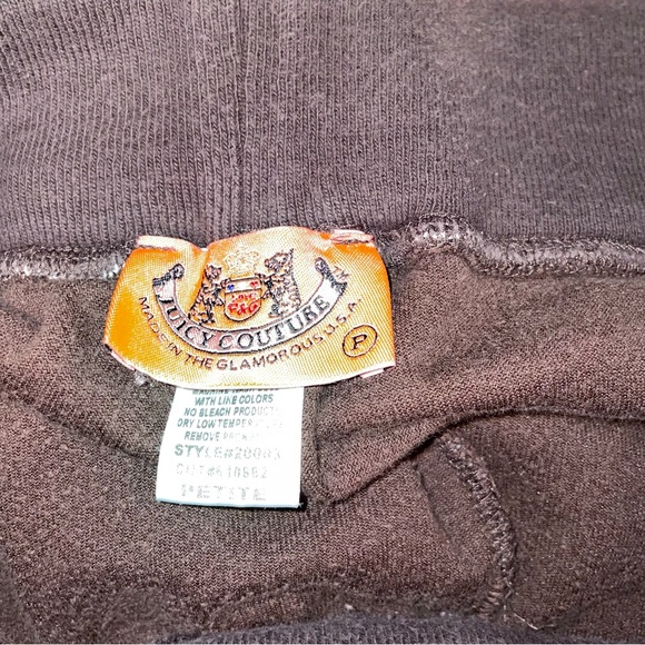 Juicy Couture Womens Track Pants Joggers Brown Velour Pants P - Picture 5 of 9